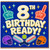 8th Birthday Card, Sports Birthday Card, Cricket Theme Birthday Card