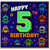 5th Birthday Card, Retro Robot Space Theme