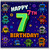 7th Birthday Card, Retro Robot Arcade Design