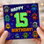 15th Birthday Card, Retro Robot Gaming Design