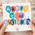 32nd Birthday Card, Colourful Balloon Happy Birthday Card