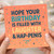 Funny Rude Birthday Card - Hope Your Birthday Is Filled With Laughter & Hap-Penis - Bold Coral Confetti Typography