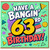 63rd Birthday Card, Have a Bangin' 63 Birthday Retro Party Card