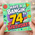 74th Birthday Card, Have a Bangin' 74 Birthday Retro Party Card