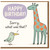 Funny Giraffe and Bird Birthday Card - 'Happy Birthday! Sorry, what was that?' Animal Humour for Friends, Family, Kids or Adults