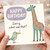 Funny Giraffe and Bird Birthday Card - 'Happy Birthday! Sorry, what was that?' Animal Humour for Friends, Family, Kids or Adults