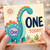1st Birthday Card, Cute Dinosaur One Today