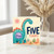5th Birthday Card, Cute Dinosaur Five Today Card