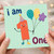 1st Birthday Card, I Am One Cute First Birthday Card