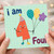 4th Birthday Card, I Am Four Birthday Card