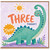 3rd Birthday Card, Cute Dinosaur Three Today Card