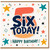 6th Birthday Card, Six Today Birthday Card