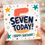 7th Birthday Card, Seven Today Happy Birthday Card