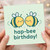 Hap-Bee Birthday Card - Cute Bee Pun with Two Adorable Bees, Fun Bee-Themed Birthday Card for Kids, Friends, Family or Partner