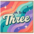 3rd Birthday Card, Oh to be Three Retro Rainbow Design