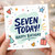7th Birthday Card, Seven Today Happy Birthday Card
