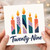 29th Birthday Card, Colourful Candles Twenty - Nine Card