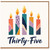 35th Birthday Card, Thirty - Five Candle Design