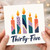 35th Birthday Card, Thirty - Five Candle Design