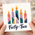 42nd Birthday Card, Forty - Two Birthday Card, Colourful Candles Design