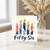 56th Birthday Card, Fifty - Six Candle Design Card