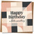 Happy Birthday Card 145mm x 145mm, Modern Geometric Blocks Design, 'Happy Birthday a little something' Square Greeting Card, Includes Kraft Envelope