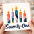 71st Birthday Card, Seventy - One Candle Design