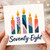 78th Birthday Card, Seventy - Eight Candle Design