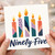 95th Birthday Card, Ninety - Five Candles Design