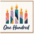 100th Birthday Card, One Hundred Candles Design