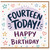 14th Birthday Card