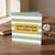 Happy Birthday to a Lovely Dad Card - Teal and Cream Stripes with Mustard Message Panel - Birthday Card for Dad/Father