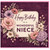 Niece Birthday Card, Happy Birthday to a Wonderful Niece Floral Card