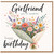 Girlfriend Birthday Card, You're Wonderful Happy Birthday Floral Bouquet Card