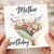 Mother Birthday Card, Happy Birthday Wonderful Mother Floral Bouquet Card