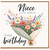 Niece Birthday Card, Happy Birthday Niece You’re Wonderful Floral Bouquet Card