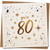 You're 80 Birthday Card, Gold Starburst Design, 145mm x 145mm Square, Milestone 80th Greeting Card, Includes Kraft Envelope