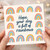 Rainbow Birthday Card - Hope Your Day Is Full of Rainbows - Colourful Pastel Rainbows Pattern - Cute Positive Greeting for Friends and Family