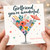 Girlfriend Birthday Card, You’re Wonderful Floral Cocktail Glass Design