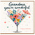 Grandma Birthday Card, You're Wonderful Floral Cocktail Glass Design