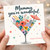 Mummy Birthday Card, You're Wonderful Floral Cocktail Glass Card