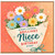 Niece Birthday Card, Blooming Brilliant The Best Birthday Ever Floral Bouquet Card