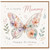 Mummy Birthday Card, Floral Butterfly Happy Birthday Card