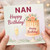 Nan Happy Birthday Card - Elegant Floral Drip Cake with Roses & Champagne - Grandmother Birthday Card for Nan