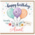 Aunt Birthday Card, Happy Birthday Lovely Aunt Card with Balloons and Flowers