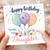 Daughter Birthday Card, Lovely Happy Birthday Balloon Floral Design