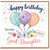 God Daughter Birthday Card, Lovely Happy Birthday Balloon Floral Design