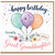 Great Granddaughter Happy Birthday Card, Lovely Floral Balloon Birthday Card