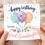 Great Granddaughter Happy Birthday Card, Lovely Floral Balloon Birthday Card