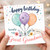 Great Grandma Birthday Card, Lovely Balloon and Floral Happy Birthday Card